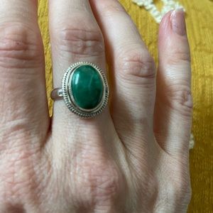 Sterling Silver Malachite Ring